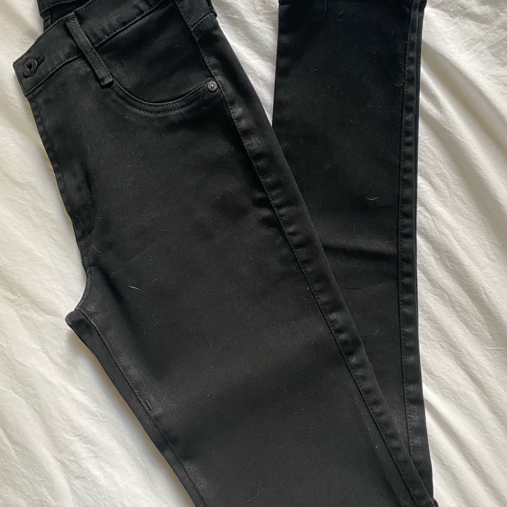 James Jeans high rise black coated jeans - Picture 2 of 3